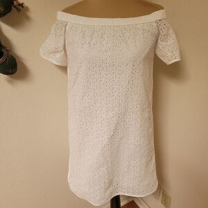 Rag + Bone White Eyelet Dress